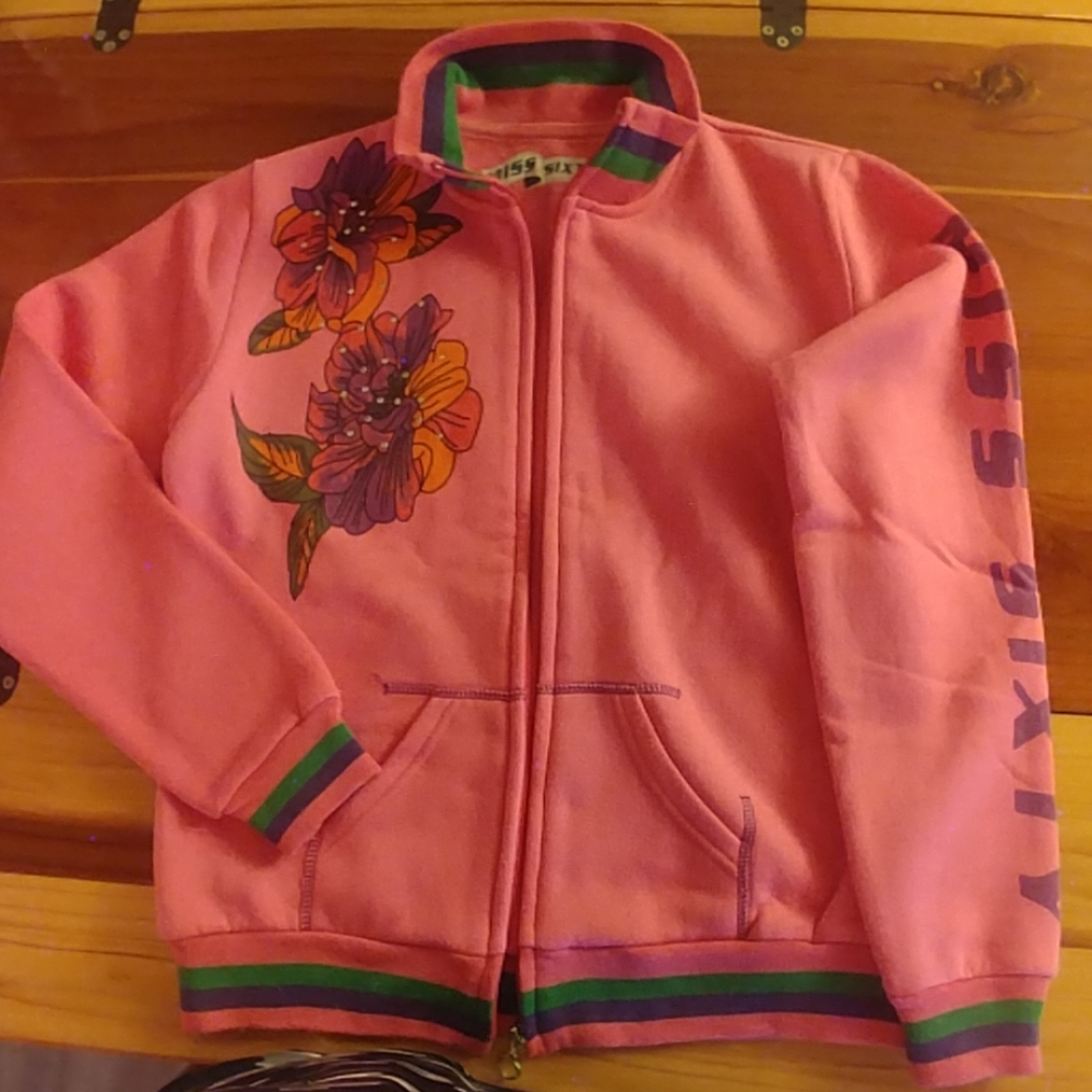 Miss Sixty pink jacket with flower print